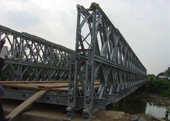 35-87.6m Bailey Bridge Components Steel Truss Bridge