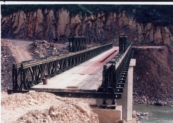 Q345B Q460C Steel Structure Bailey Truss Bridge Army Bailey Bridge