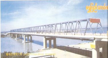Permanent Steel Truss Bridge / Steel Frame Bridge With High strength