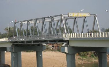 High Stiffness Steel Truss Bridge Professional With Double lanes