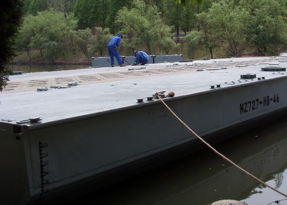 Drilling And Pile Driving Platform Temporary Floating Pontoon Bridge