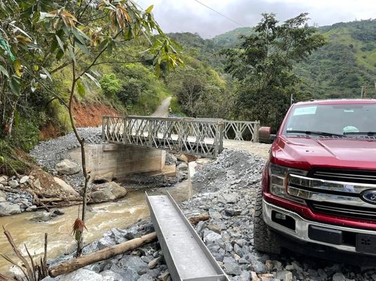Jembatan Baja Bailey Jembatan Isotropik dengan Material Seragam Modulus Elastisitas Tinggi dan Periode Konstruksi Cepat untuk Berbagai Penggunaan