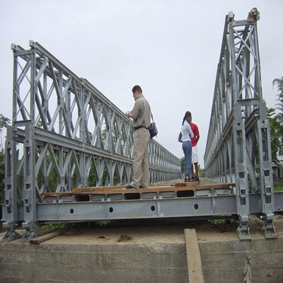 50t Beban Lacak Jembatan Bailey Baja Galvanis Pracetak